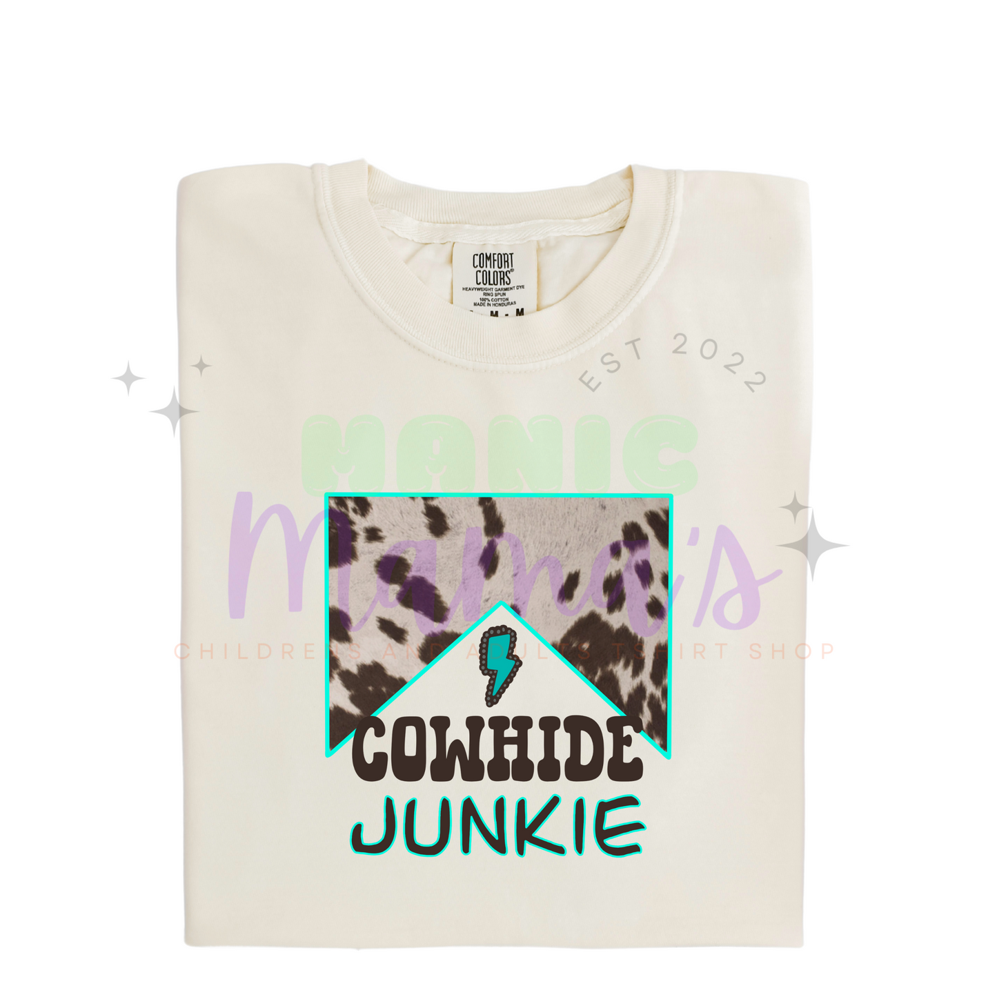 Cowhide Junkie Adult Size Crew Neck