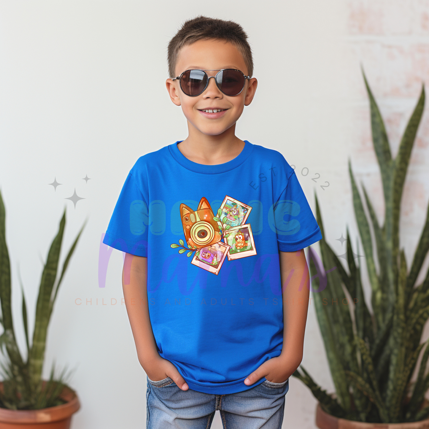 Orange Dog Pics Kids Short Sleeve Shirt