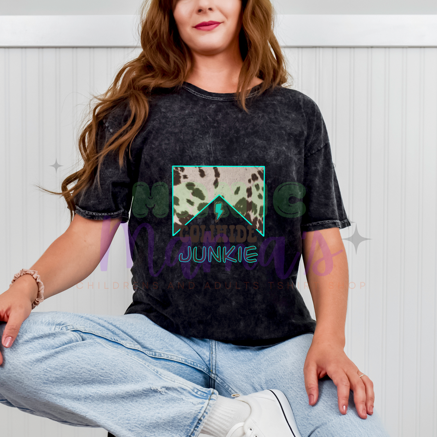 Cowhide Junkie Adult Size Crew Neck