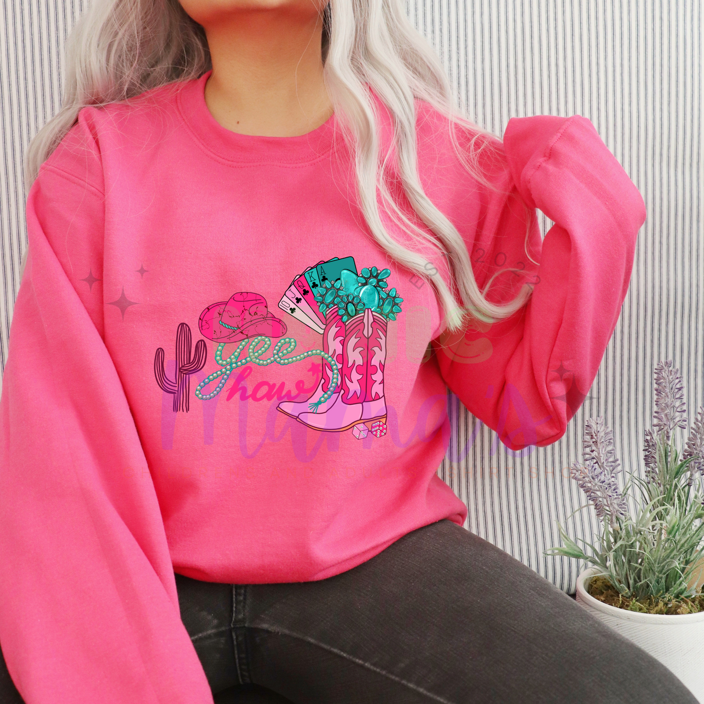 Yee Haw Adult Size Crew Neck