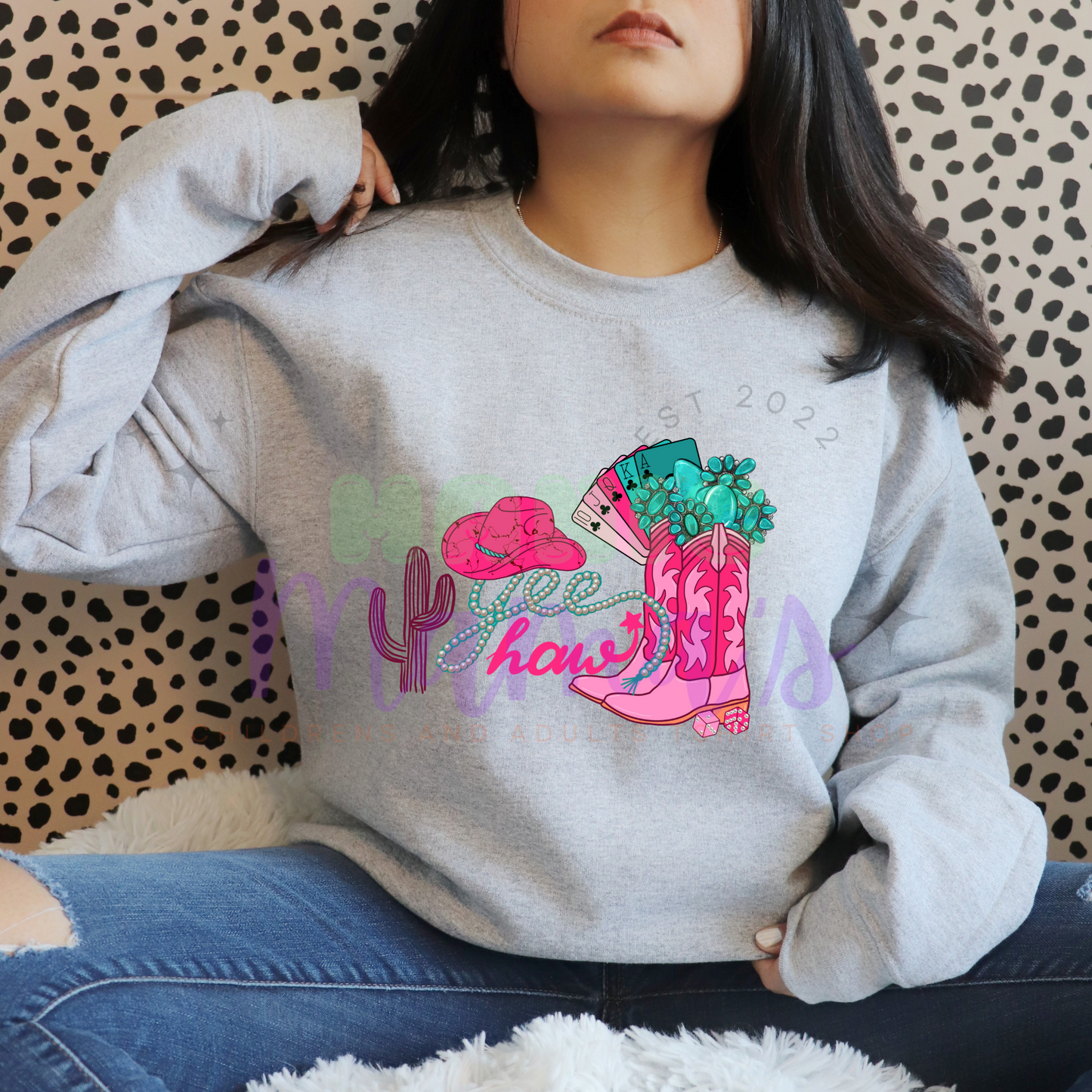 Yee Haw Adult Size Crew Neck