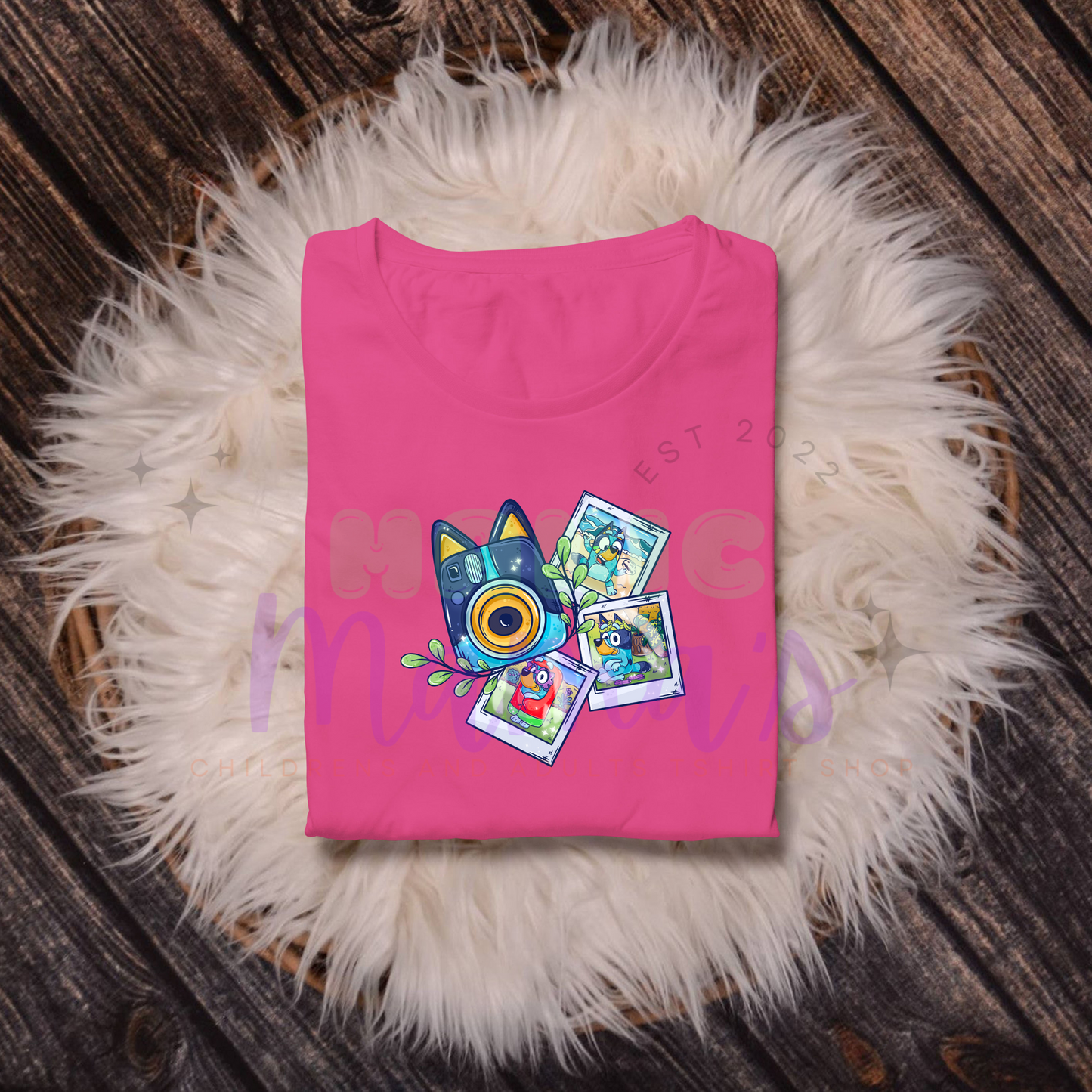 Blue Dog Pics Kids Short Sleeve Shirt