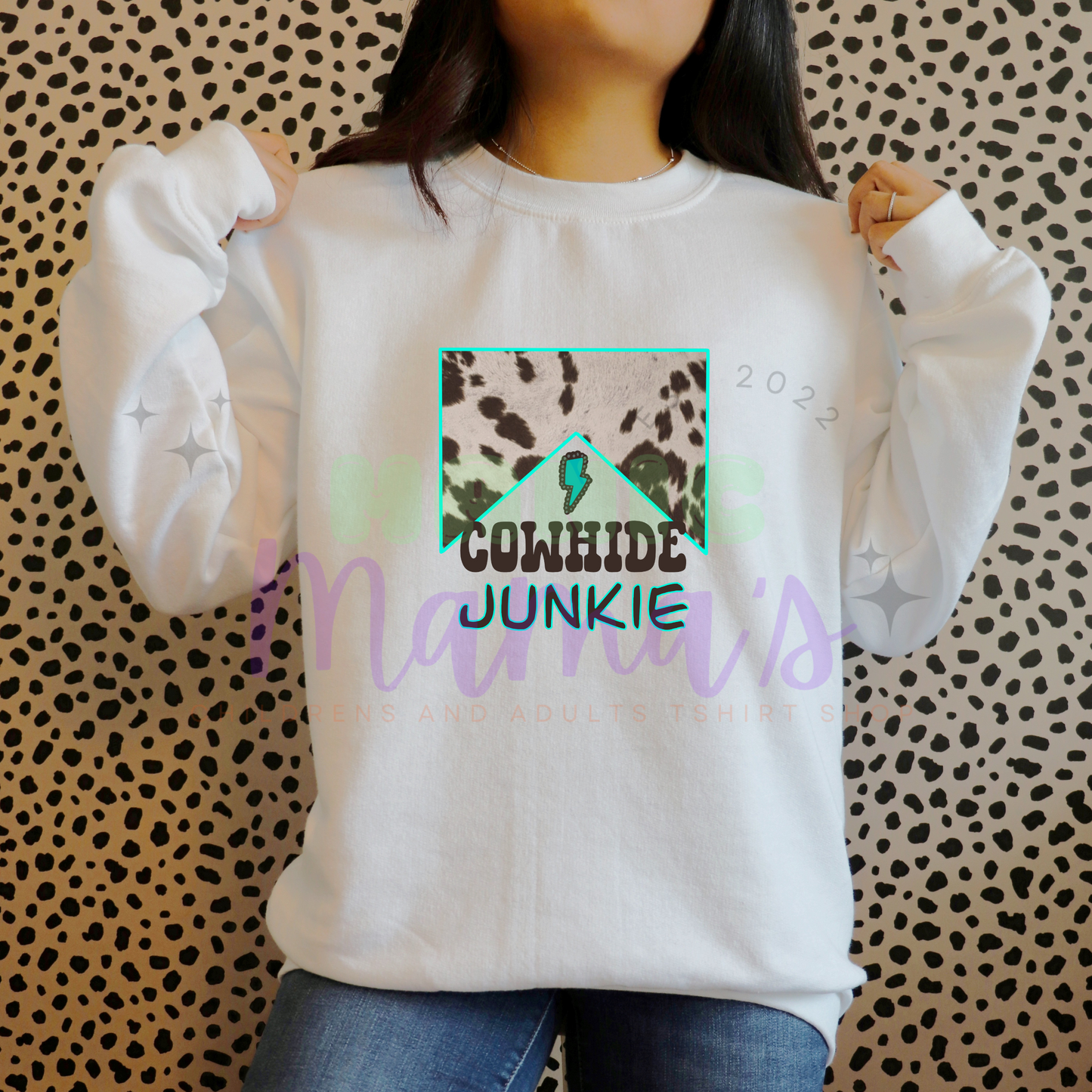Cowhide Junkie Adult Size Crew Neck