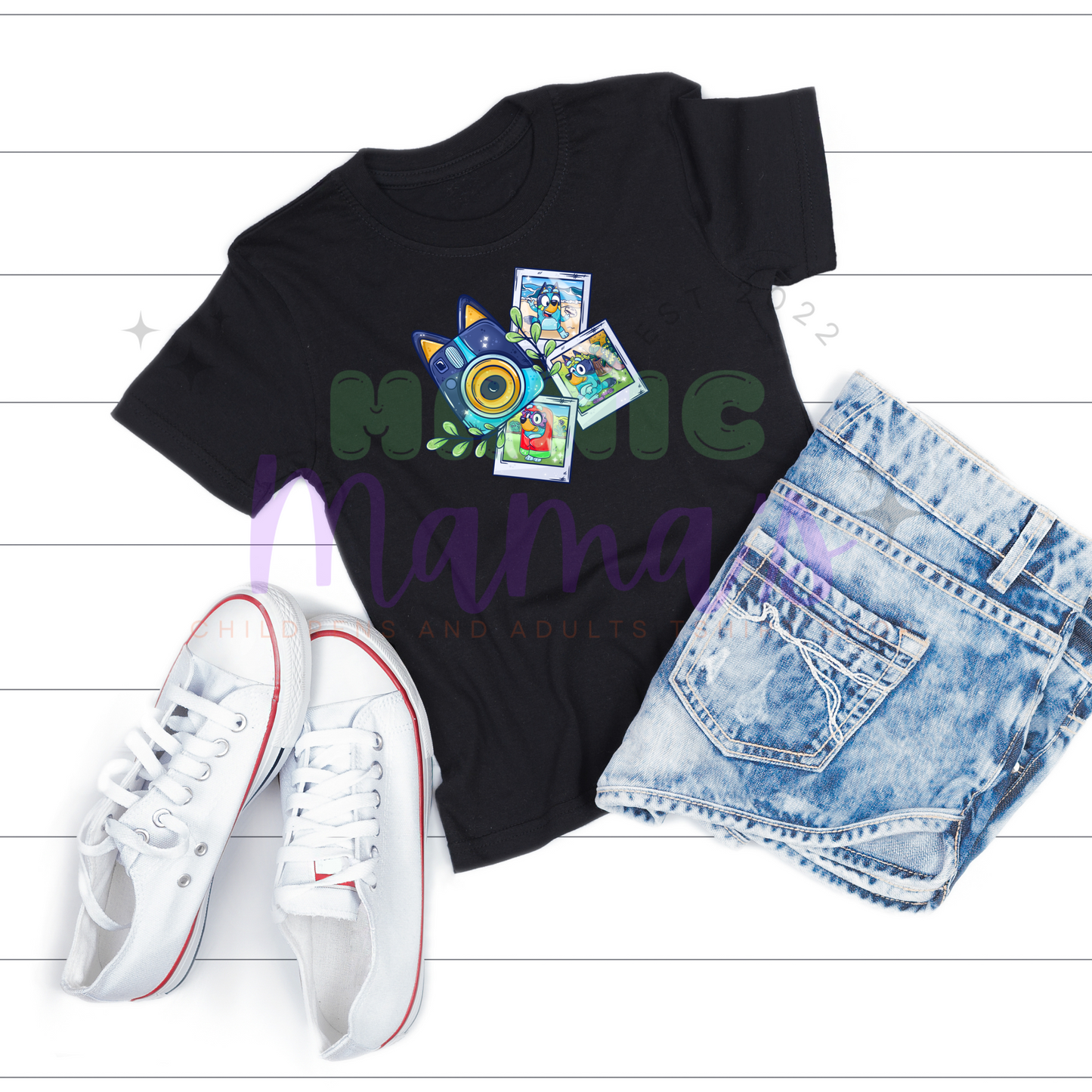 Blue Dog Pics Kids Short Sleeve Shirt