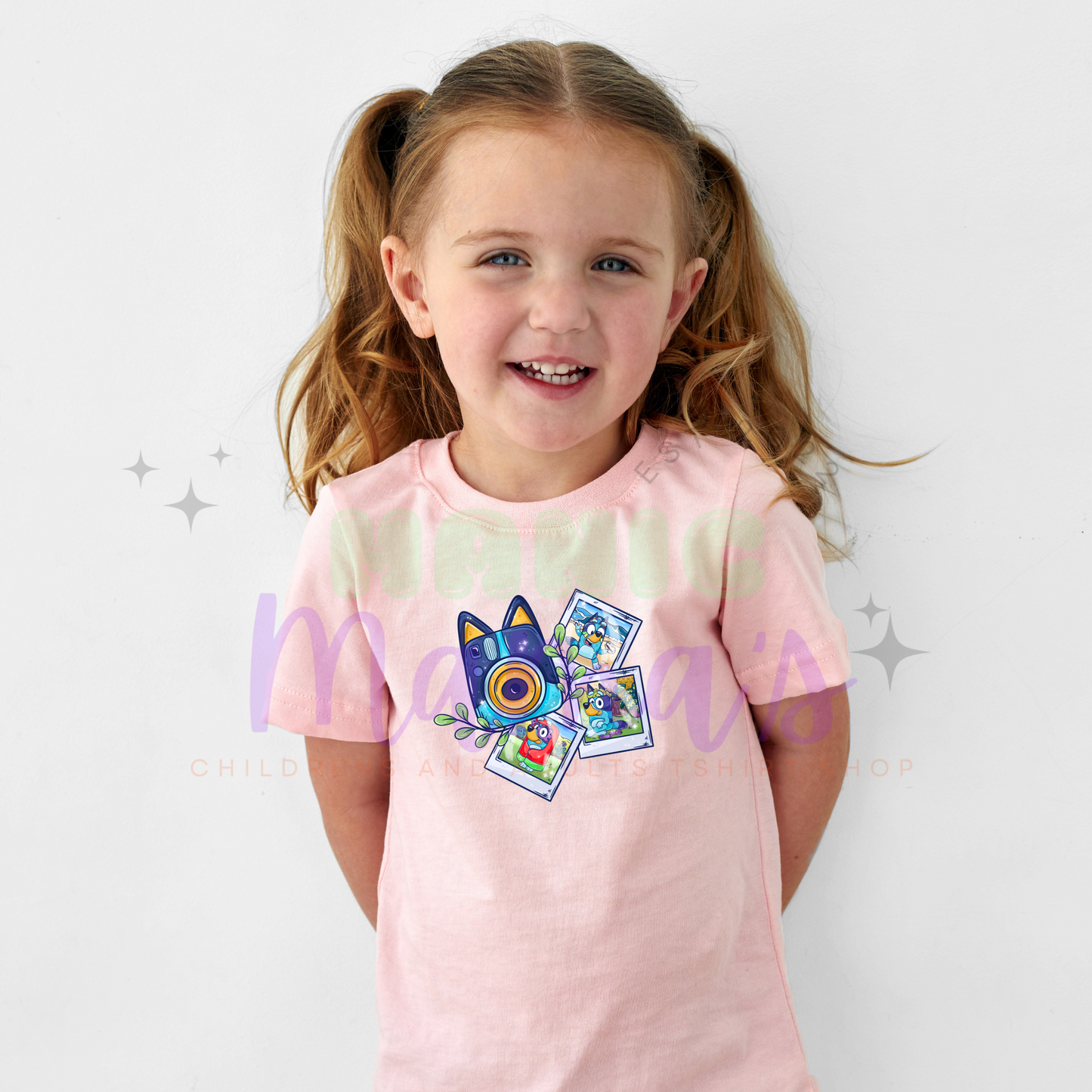 Blue Dog Pics Kids Short Sleeve Shirt