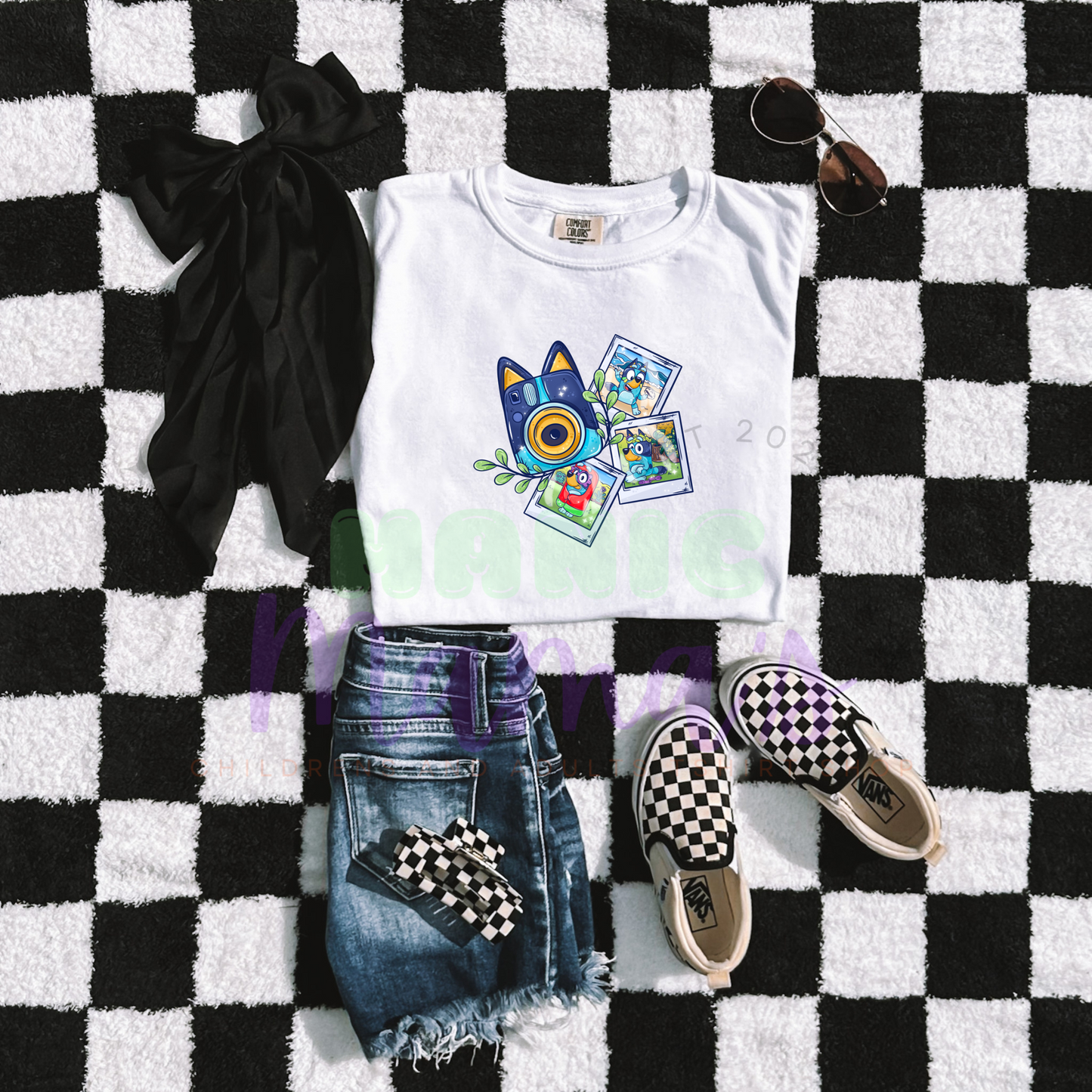 Blue Dog Pics Kids Short Sleeve Shirt