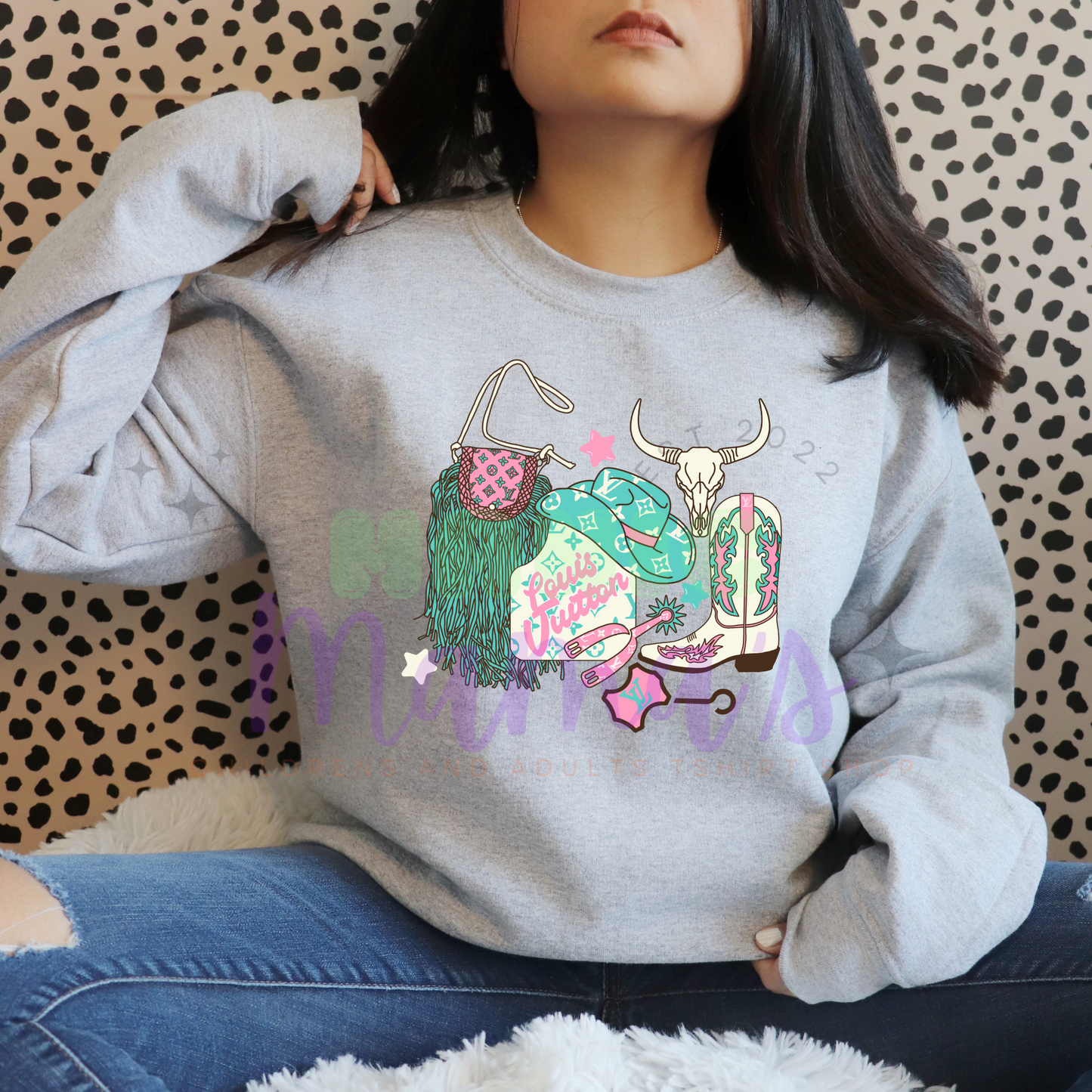 Boujee Cowgirls Adult Size Crew Neck
