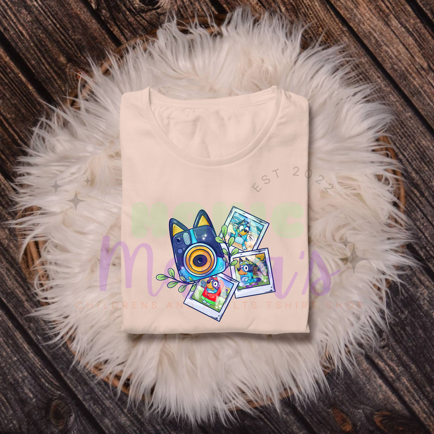 Blue Dog Pics Kids Short Sleeve Shirt