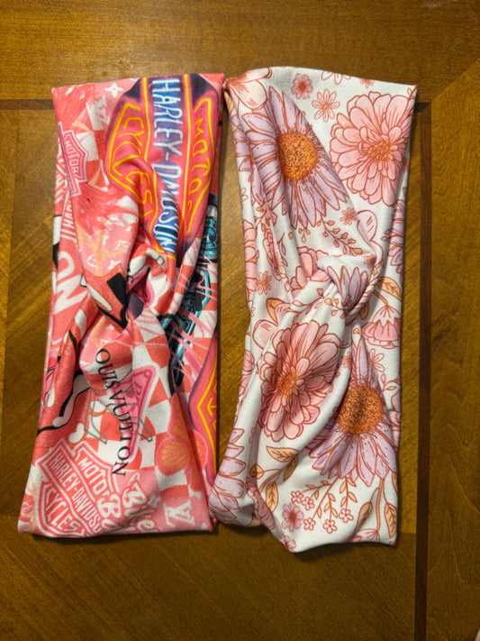 Head Bands: Motorcycle and floral