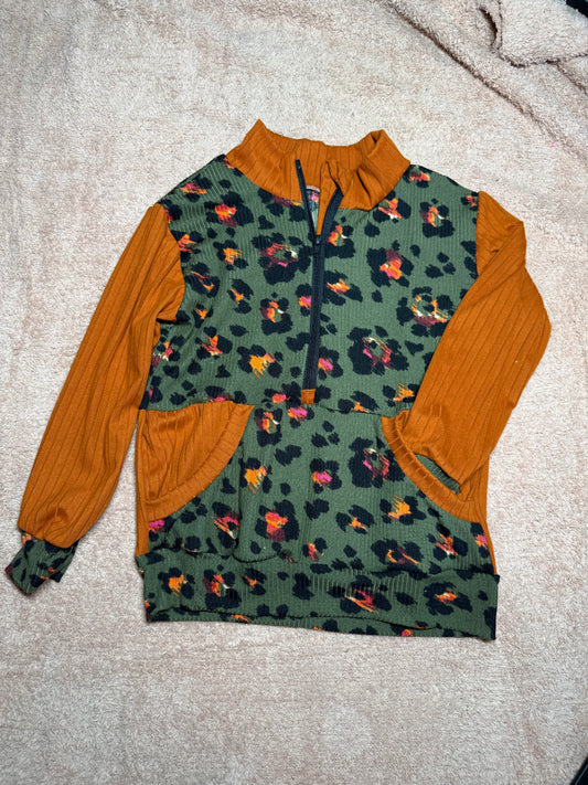 2/3 T Cheetah Youth Half Zip